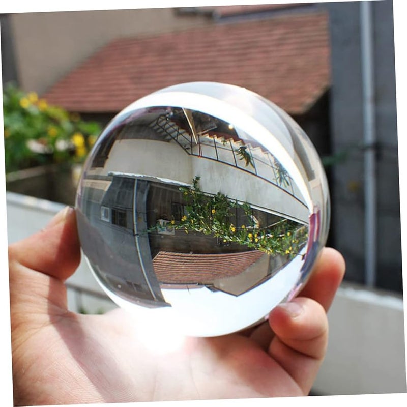 White Crystal Ball Glass Sphere for Feng Shui Meditation Photography Home Decor - Image 5